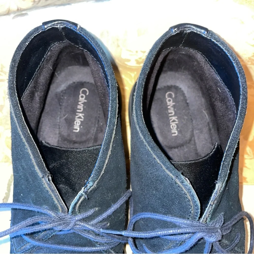 Calvin Klein Ulysses Black Suede Ankle Chukka Boots
